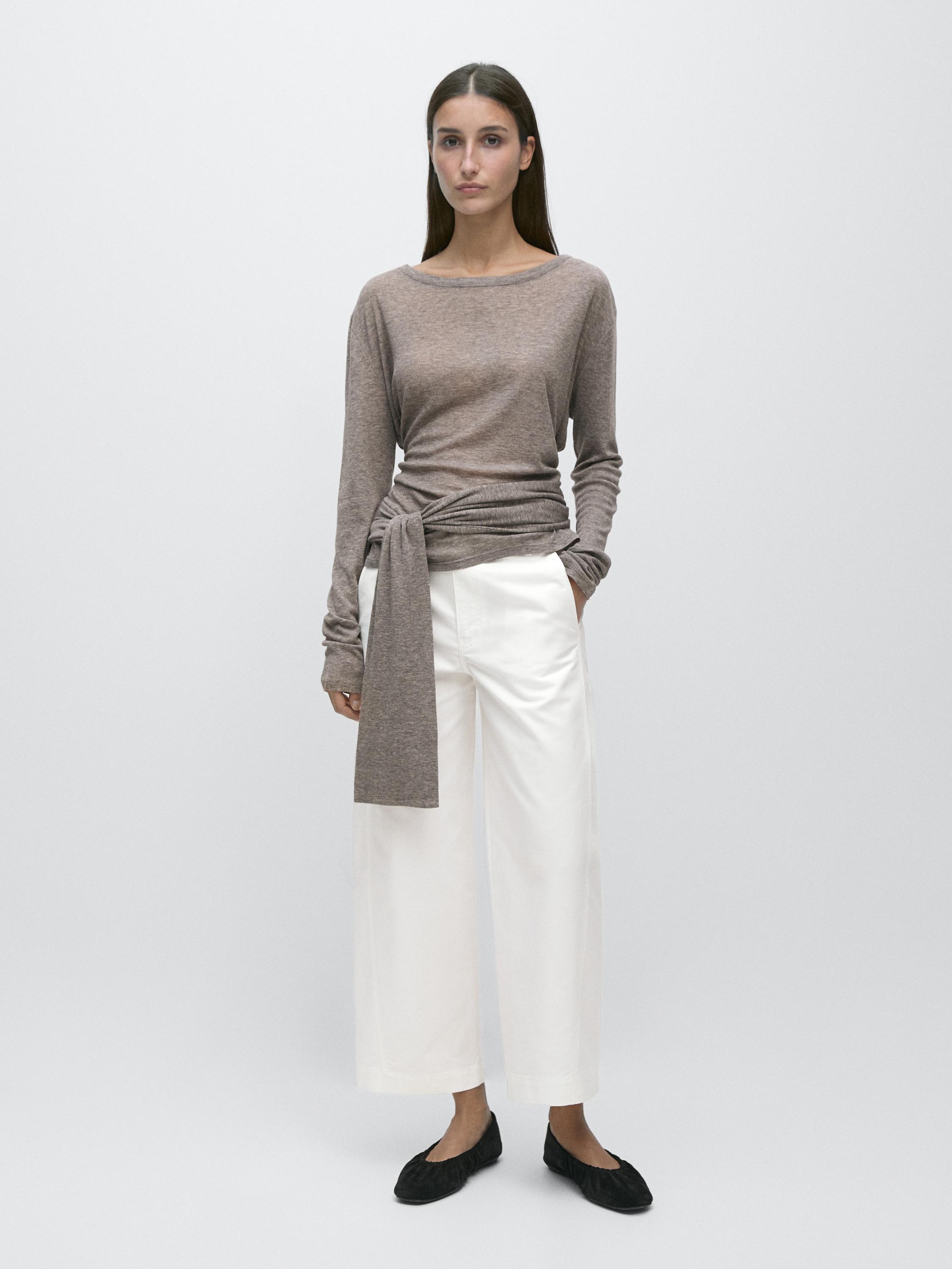 Pantalon barrel fit taille haute